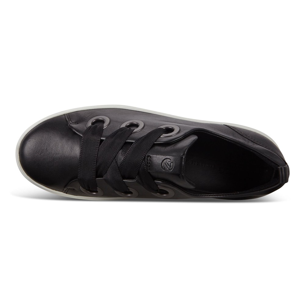 Womens Sneakers - ECCO Soft 8 3-Eyelet - Black - 6823NRWFE